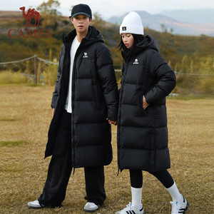 骆驼火神羽绒服北影中长款冬季女款男款90绒加厚连帽拒水羽绒外套