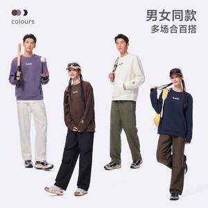 骆驼运动套头卫衣男新款加绒保暖情侣宽松休闲运动服长袖上衣女