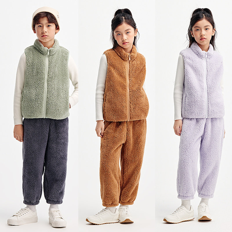 童装1丨森马儿童童装外套秋装摇粒绒夹克马甲纯棉打底印花长袖-TK 39元