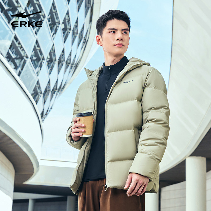 驭光3.0鸿星尔克于适同款羽绒服男冬季新款男士三防棉服爸爸外套