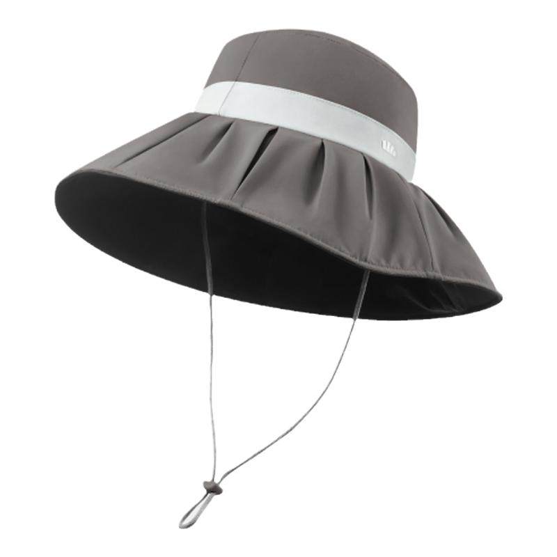 蕉下贝壳渔夫帽丝绒黑胶防晒大帽檐女款户外防紫外线遮阳太阳帽子 209元