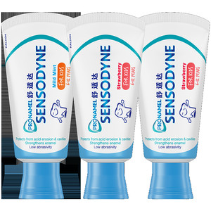 【年糕妈妈同款】舒适达护釉健乳牙换牙期儿童牙膏防蛀2-6-12岁