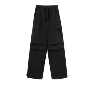 骆驼运动工装裤女2025春季梭织休闲女装长裤户外防泼水徒步登山裤