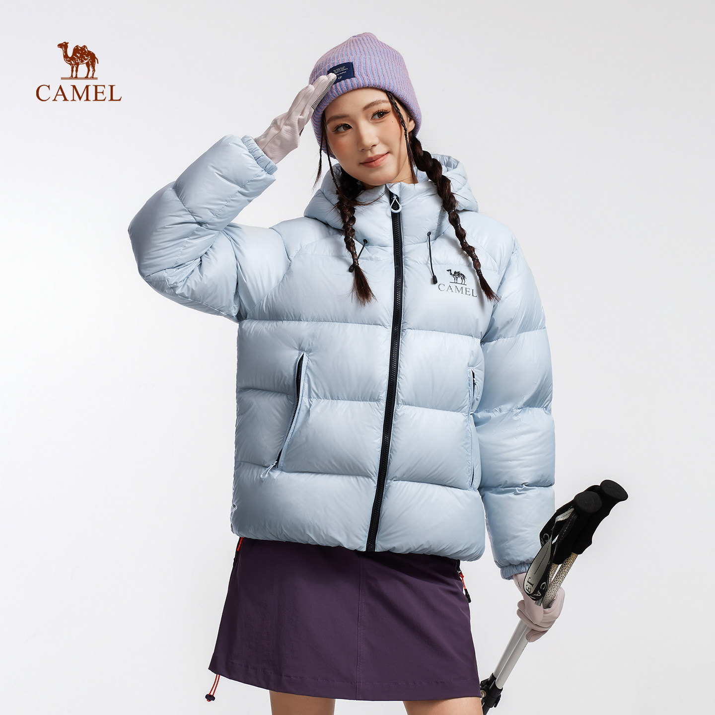 骆驼黑钻5PRO户外泡芙羽绒服冬季新款女款男款防风外套拒水面包服 489元