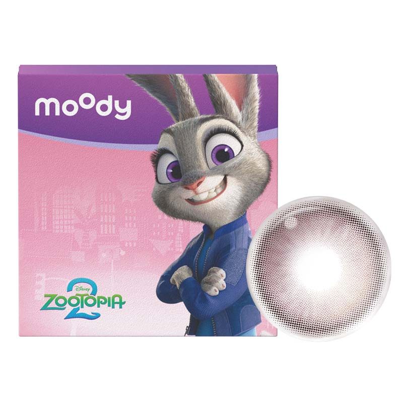 moody美瞳日抛疯狂动物城2合作朱迪粉彩色隐形眼镜中小直径10片 51元