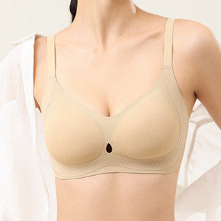 都市丽人简约无痕无钢圈一体式半固定上托软支撑小胸聚拢文胸 69.9元