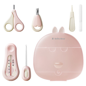 小白熊婴儿指甲剪套装防夹肉指甲钳新生宝宝指甲刀儿童专用磨甲器