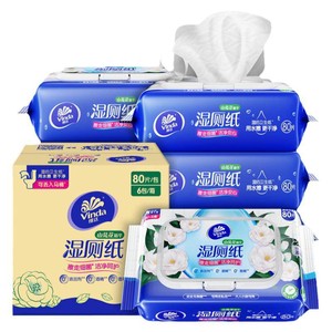 【孙颖莎推荐】维达山茶花湿厕纸厕纸80片厕所家用女性女士湿纸巾