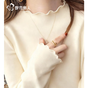 都市丽人绒德打底衫女2025新款今年流行爆款长袖t恤冬季加绒内搭A