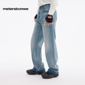 [商场同款]美特斯邦威牛仔裤男2025秋冬新款潮酷复古户外直筒裤男