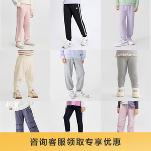 巴拉巴拉童装儿童加绒长裤男童裤子2025秋冬装女童运动休闲裤百搭