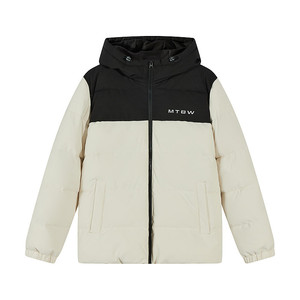 美特斯邦威棉服男女同款冬季新款撞色宽松加厚保暖户外短款上衣