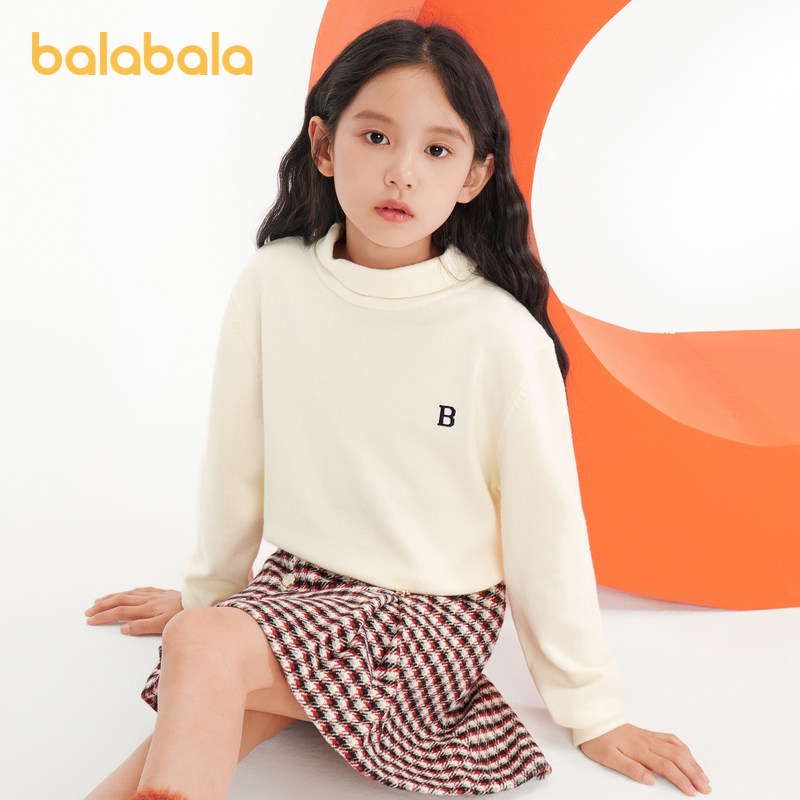 巴拉巴拉童装儿童毛衣男童春秋冬毛衫女童保暖针织衫可爱半高领潮 49元