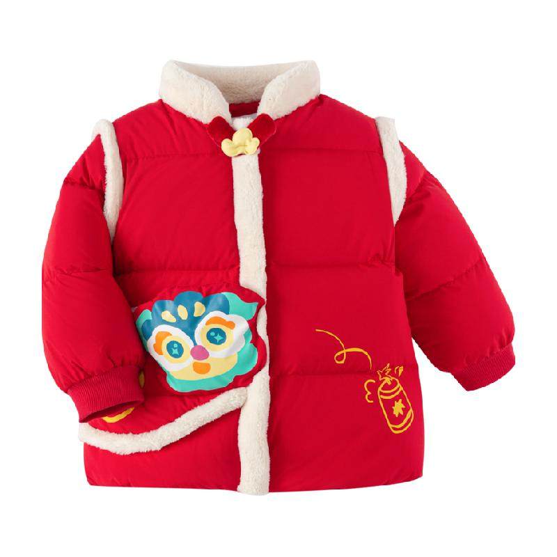 巴拉巴拉童装婴儿羽绒服宝宝外套25新款春装新年新中式过年拜年服 151.33元