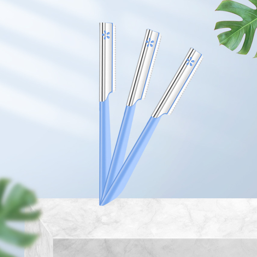 kai/贝印日本原装进口修眉刀刮眉刀初学者带防护网修眉工具3把