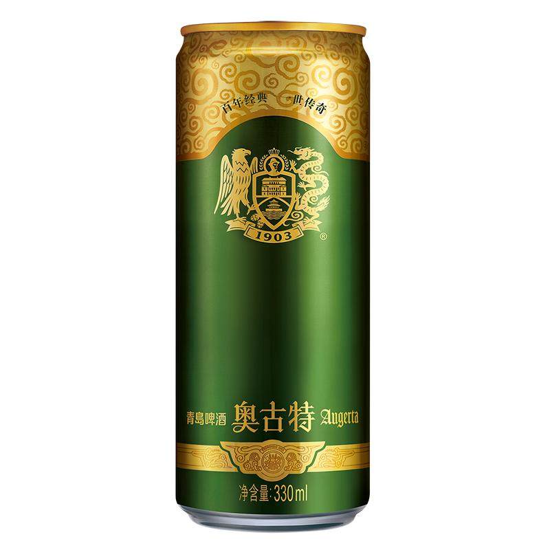 青岛啤酒 青岛奥古特330ml*6听大麦酿造高端包邮 32元