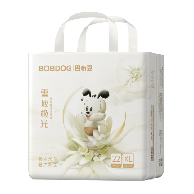 巴布豆雪域极光拉拉裤箱装雪绒花珍萃护臀婴儿纸尿裤透气尿不湿 76元