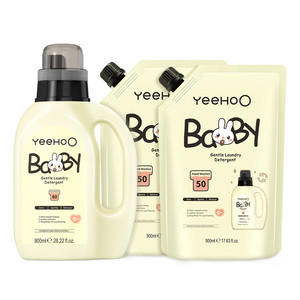 英氏婴儿洗衣液儿童宝宝专用新生婴幼儿内裤清洗液酵素去污清洗剂