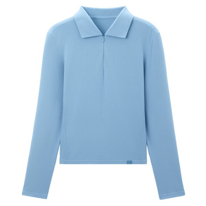 蕉下超模云感polo衫翻领针织衫修身长袖T恤肌底衣内搭上衣打底衫