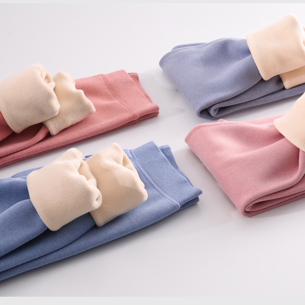 sx北吉熊青少年裤子保暖裤双层加厚羊绒超柔绒秋冬打底校服男女童