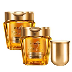 欧莱雅黄金发膜精油柔顺顺滑改善毛躁修护发丝烫染受损非护发素