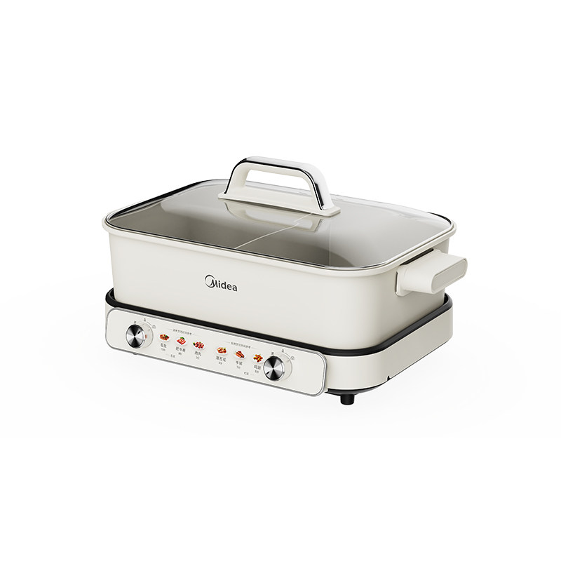 美的电火锅电锅家用鸳鸯锅分体式多功能电煮锅分控速沸电热锅新款
