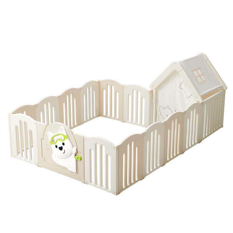 babycare西高地游戏围栏婴儿防护栏宝宝地上爬爬垫围栏一体儿童