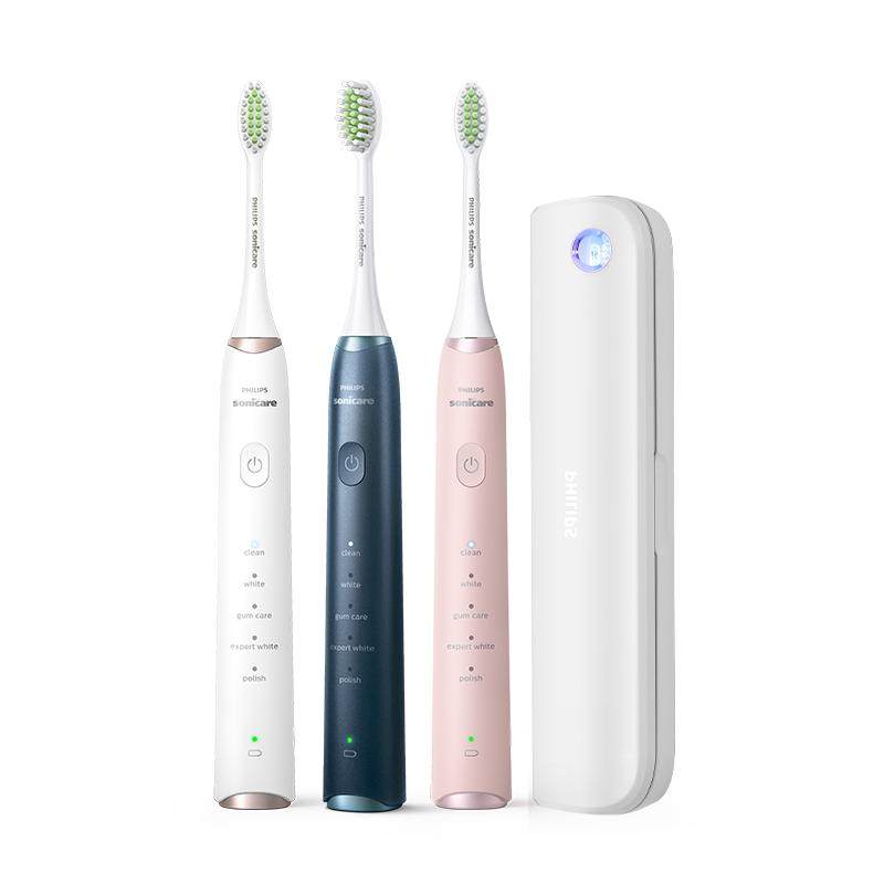 飞利浦电动牙刷hx2481软毛亮白刷S5Pro配旅行盒成人声波新年礼物 298.92元