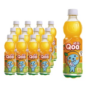 美汁源酷儿Qoo果汁果味饮料橙汁含维生素C苹果味450ml*12瓶整箱装