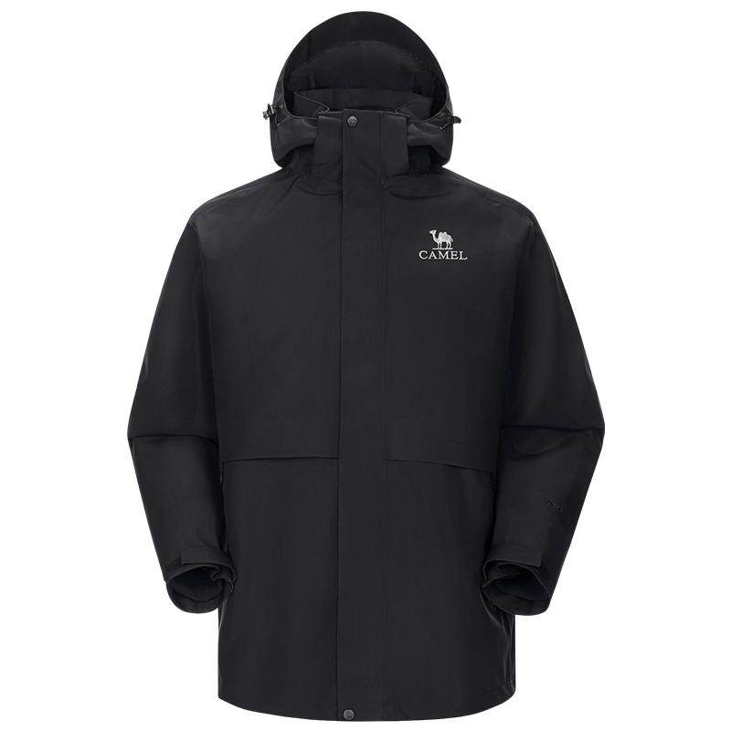 骆驼男装内胆抓绒冲锋衣三合一夹克外套男女新款防水户外防风登山 419元