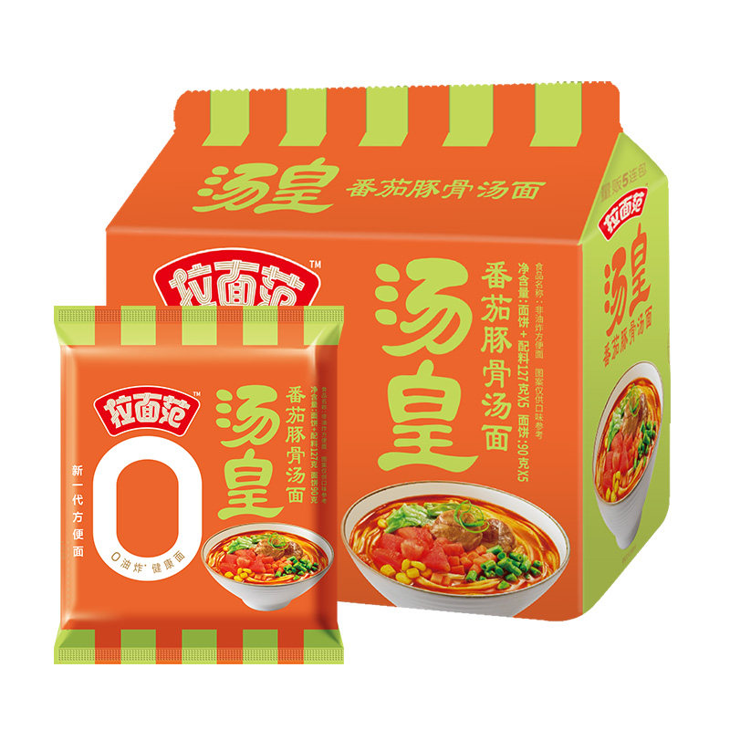 今麦郎拉面范汤皇袋番茄豚骨辣牛肉汤面袋装非油炸方便面 18.9元