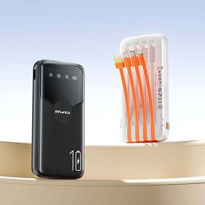 【3C认证】用维充电宝新款自带四线超大容量20000毫安1万超薄小巧迷你标识移动电源超级快充适用苹果可上飞机