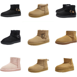 人本断码清仓福利男女款冬款2025加绒保暖棉鞋雪地靴百搭短靴厚底