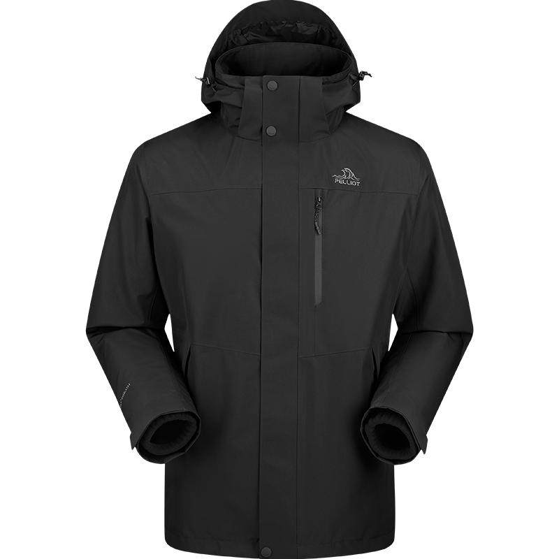 【经典2.0】伯希和户外加绒冲锋衣男冬季三合一防风登山服外套女 479元