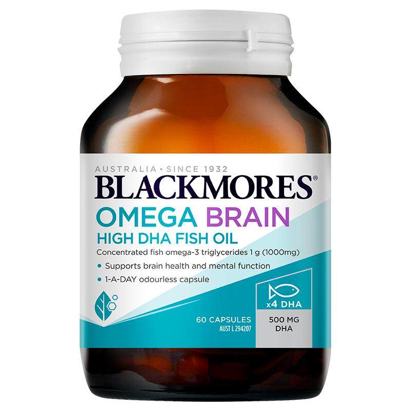 【自营】BLACKMORES澳佳宝高浓度4倍DHA深海脑铂金鱼油 omega-3 102.77元