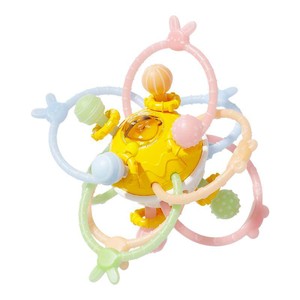 澳贝婴儿曼哈顿手抓球硅胶牙胶玩具球可啃咬宝宝0一1岁摇铃玩具