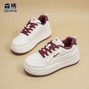 SENMA/森马女鞋冬季棉鞋女加绒保暖雪地靴女防滑耐磨厚底增高板鞋