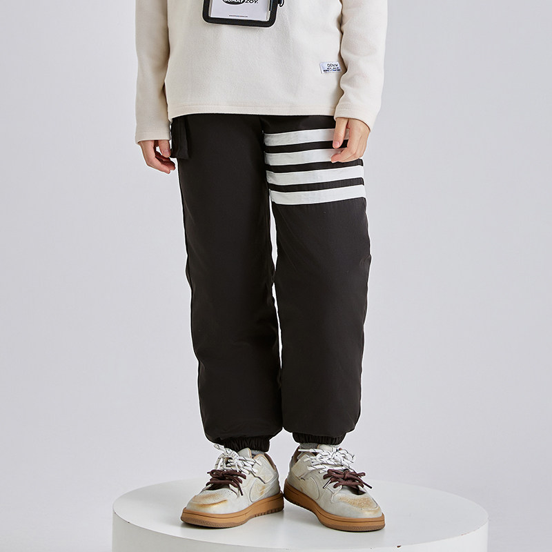 雅鹿儿童加厚羽绒裤户外保暖冬季新款滑雪男女童裤子 39.37元