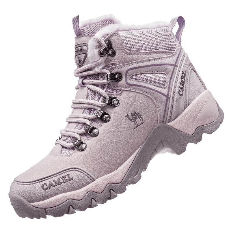骆驼登山女鞋2025冬季新款防滑高帮加绒保暖户外运动男徒步雪地靴 259元