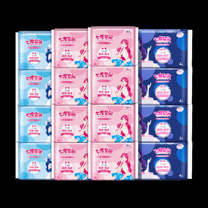 【新国标认证】七度空间卫生巾日夜用优雅超薄透气棉柔姨妈巾组合