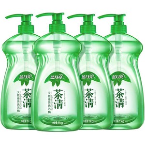 蓝月亮洗洁精1kg多规格天然绿茶洗洁精食品可用果蔬餐具清洗