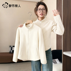 都市丽人双面摇粒绒外套女2026新款冬保暖珊瑚绒上衣冲锋衣内胆X