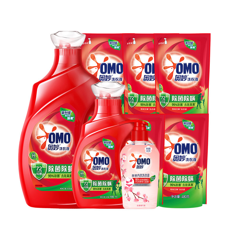 奥妙内衣洗衣液300g+洗衣液组套6.32kg抑菌除菌（6.62kg*1套） 51.9元