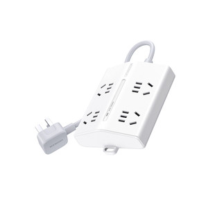 绿联T6梯形排插插座插板接线板大间距多功能桌面usb充电多孔插排