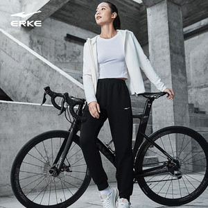 鸿星尔克加绒运动裤女冬季女士卫裤休闲裤小个子女裤加厚裤子女款