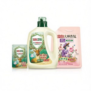立白卫仕除菌去渍洗衣液雨林茶花大师香氛柔顺剂洗衣液套组