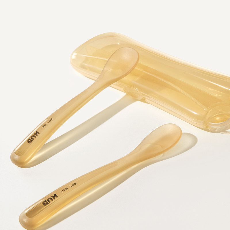 KUB可优比婴儿勺子宝宝硅胶软勺新生儿喂水学吃饭训练儿童辅食勺 18元