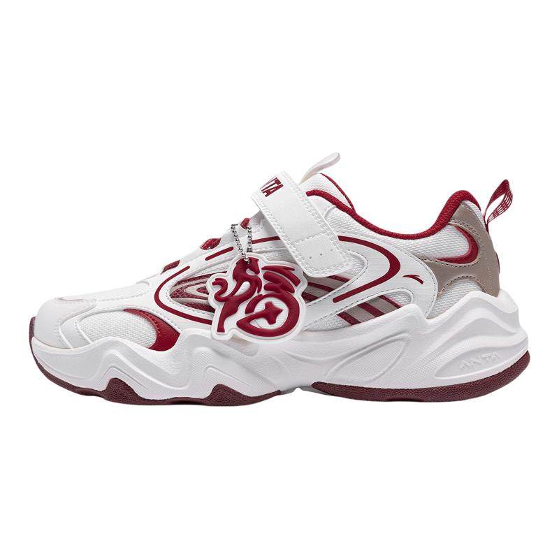 熔岩丨安踏儿童运动鞋女童鞋2026新年款红色犟弹复古老爹鞋休闲鞋 133.33元