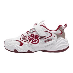 熔岩丨安踏儿童运动鞋女童鞋2026新年款红色犟弹复古老爹鞋休闲鞋