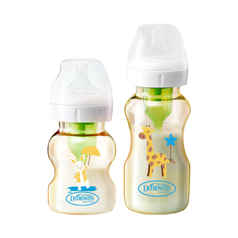 布朗博士奶瓶婴儿新生0到6个月1-2岁以上喝奶防胀气奶瓶ppsu耐摔 103元